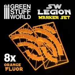 Star Wars Legion: ORANGE FLUOR Line Of Fire Markers